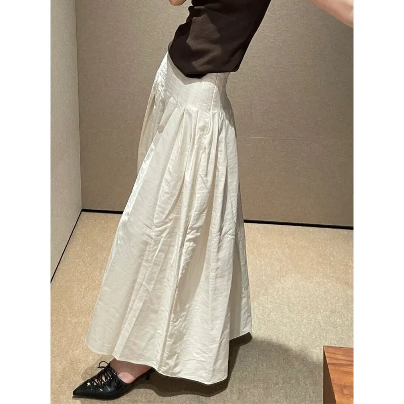 

A-shaped Skirt Women's Spring Design Sense High Waist Fashion Versatile Umbrella Skirt