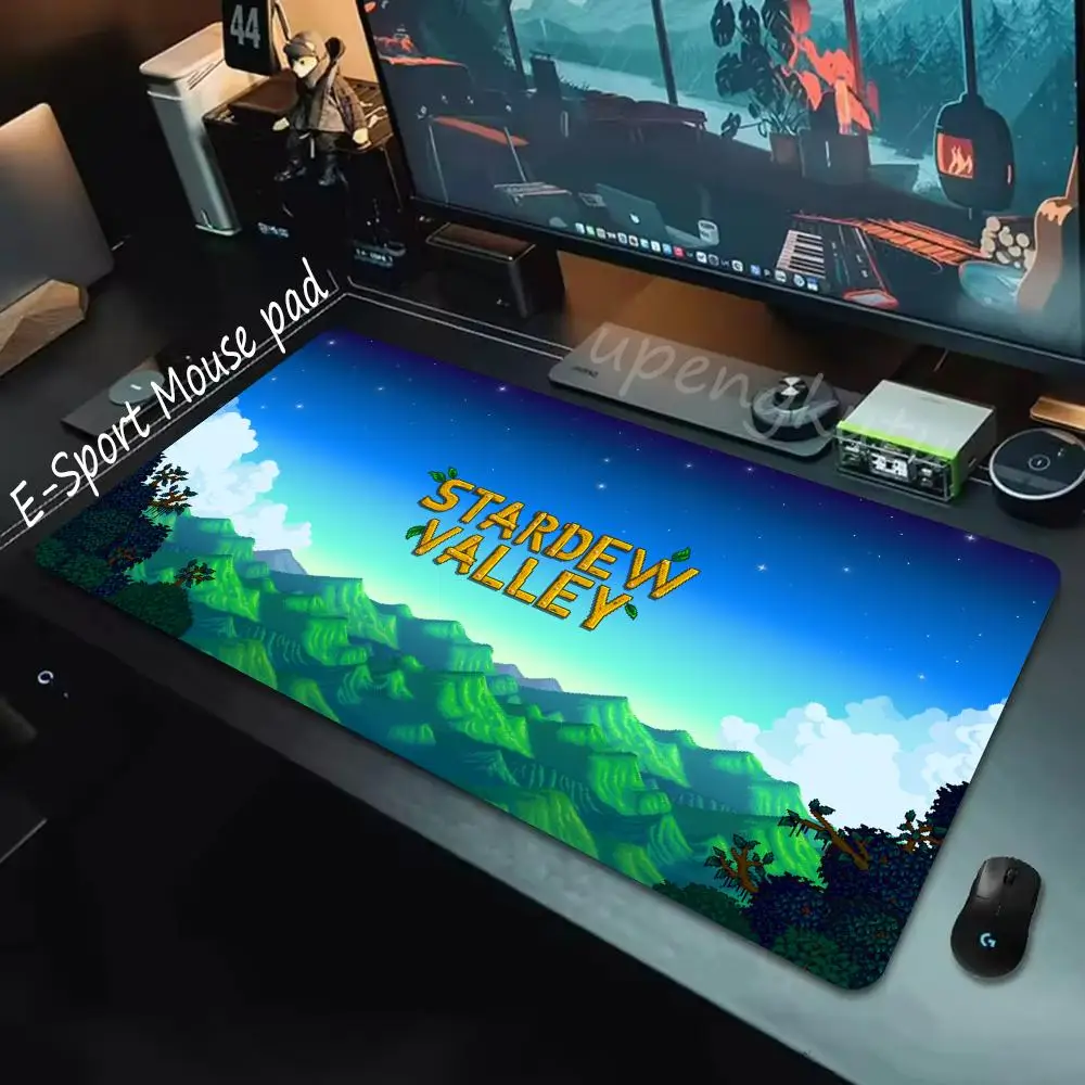 

Коврик для мыши в стиле аниме Stardew Valley Deskmat XXL, защитный коврик для игрового стола, противоскользящий коврик для мыши с клавиатурой, аксессуары для ПК, резиновый коврик для мыши, милый