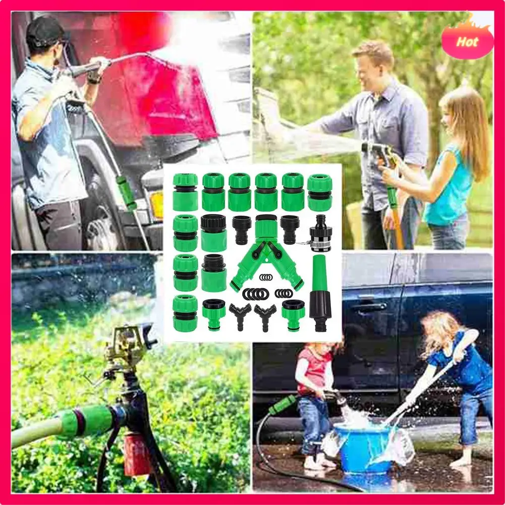 Ensemble de raccords de tuyau d'arrosage, adaptateur de raccord de tuyau rétractable, connexion rapide pour jardin extérieur, réparation de raccord de tuyau de jardin