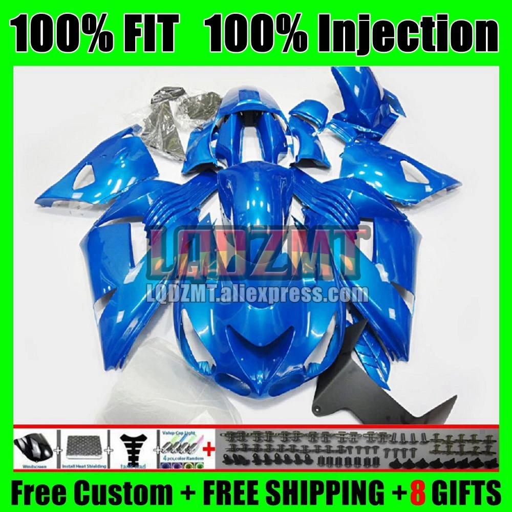 Body For KAWASAKI NINJA ZZR 1400 ZZR-1400 06 07 08 09 10 11 70No.127 ZZR1400 2006 2007 2008 2009 Glossy blue 2010 2011 Fairings