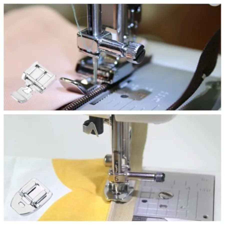 Zipper Foot Kit Includes Invisible Zipper Foot and Wide Zipper Presser Foot for All Low Shank Snap On Singer, Brother, Babylock view 4