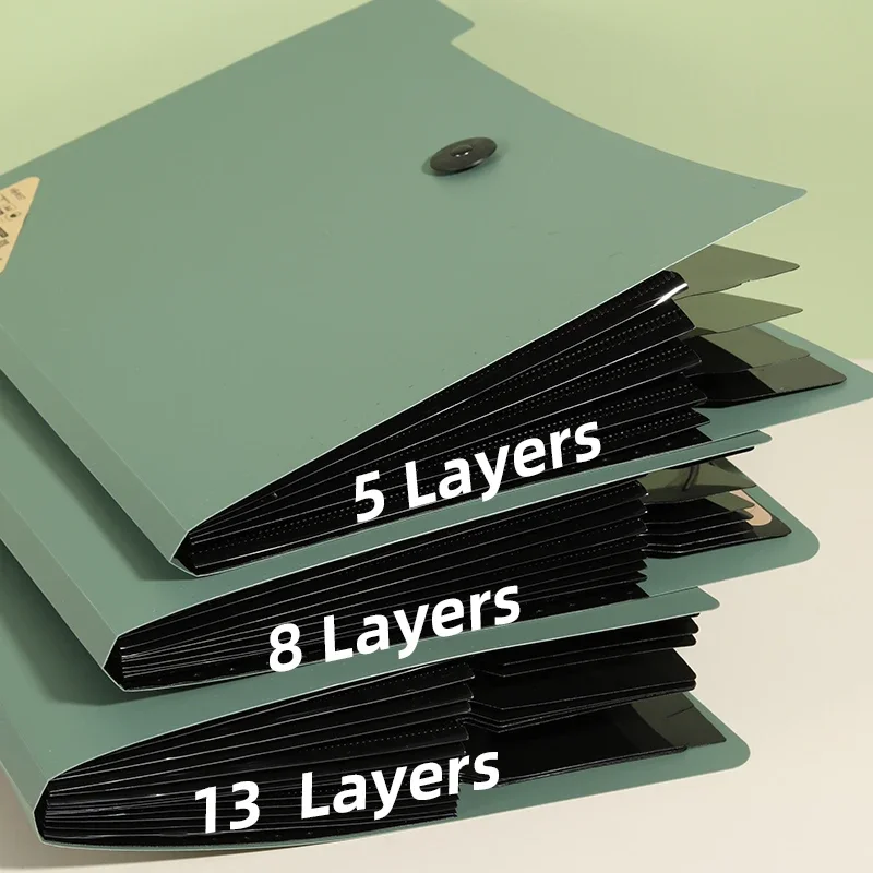 5/8/13 Layers A4 File Folder Storage Bag Test Paper Desktop Tool School Stationery Office Supplies