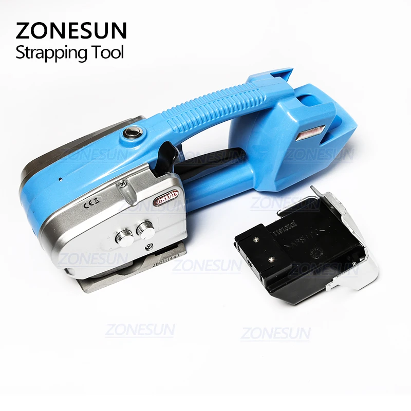 ZONESUN Battery Strapping Tools Hand Held PP PET Strapping Machine Plastic Belt Packaging Battery Strap Width13-16mm JD16