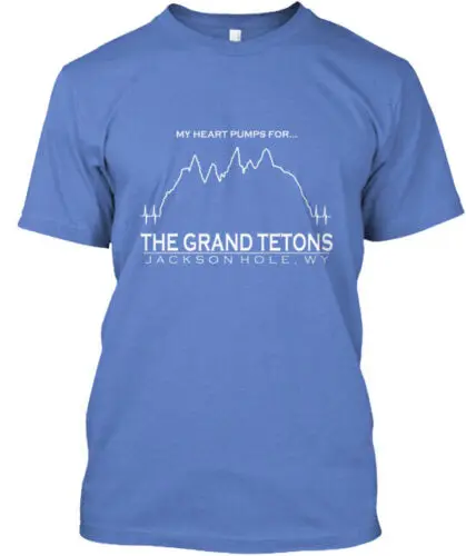 The Grand Tetons Jackson Hole Wy Tee T-Shirt Made in the USA Size S to 5XL