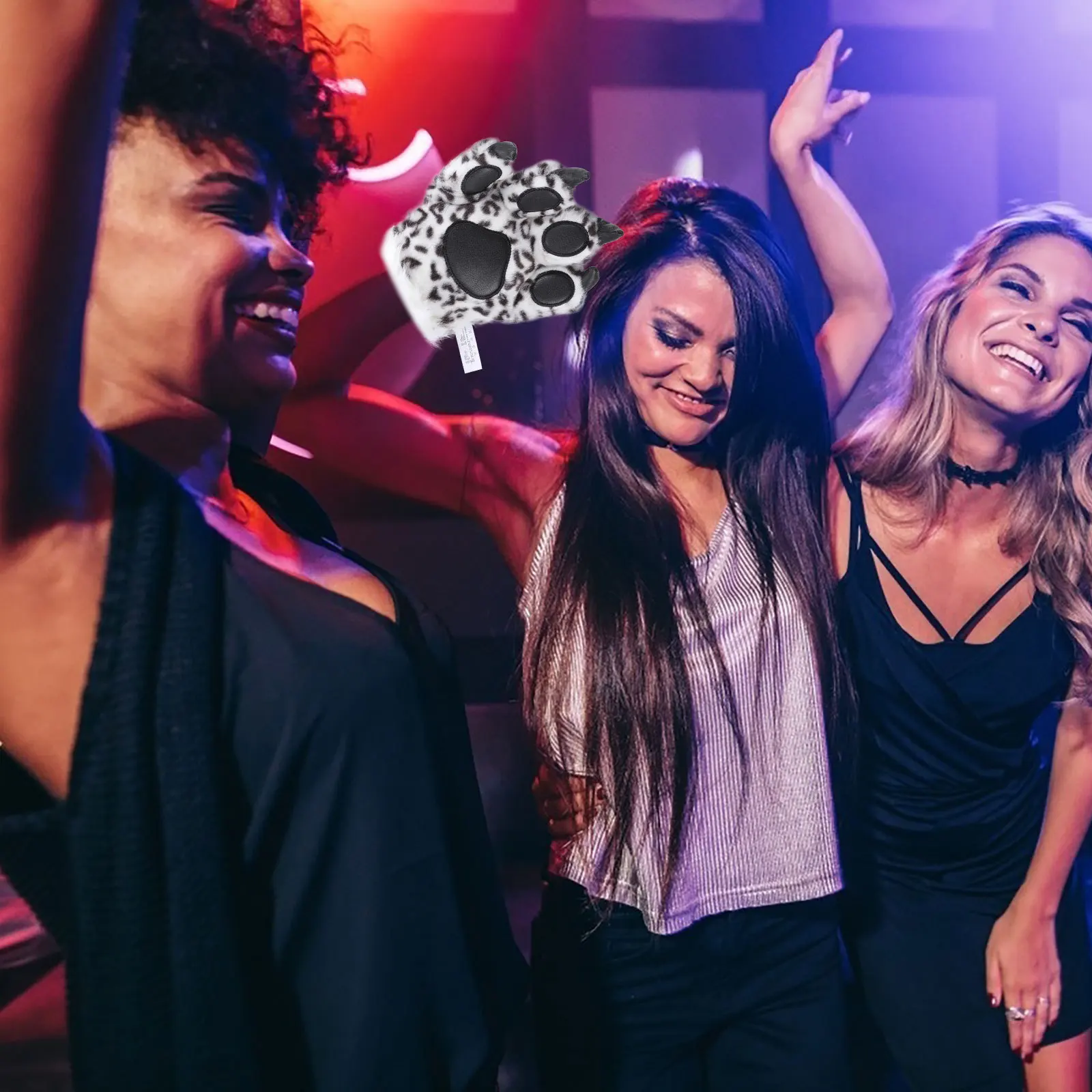 

1Pair Snow Gloves Winter Warm Mitts Animal Paw Cosplay Party Decoration Winter Warm Gloves Furry Claw Mitts