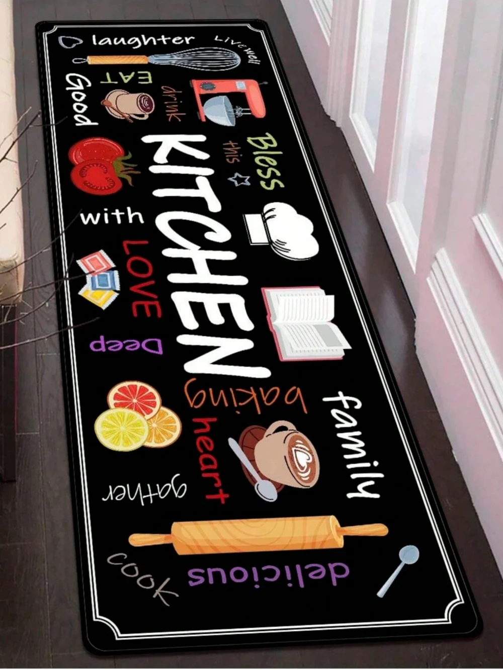 Küchen-Stehmatte, rutschfest, langlebig, für Badezimmer, Tür, Küche, Esszimmer, Teppich, Wohnzimmer, Schlafzimmer, Heimdekoration