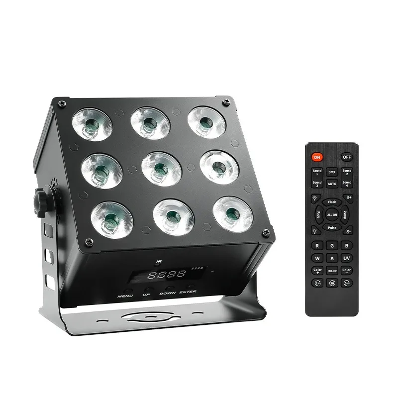 6-in-1 LED Charging App Remote Control Wedding Party Stage Light DMX512 Voice Controlled Full-color Dyeing Light