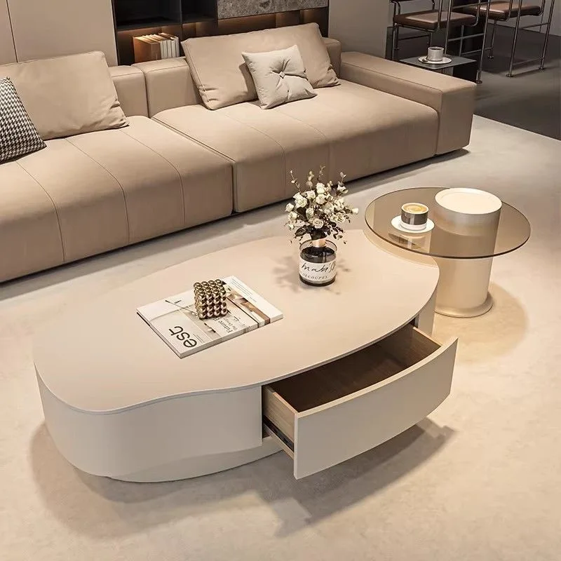 Cream wind surprise lonely mango rock slab coffee table modern simple small apartment special-shaped living room household table
