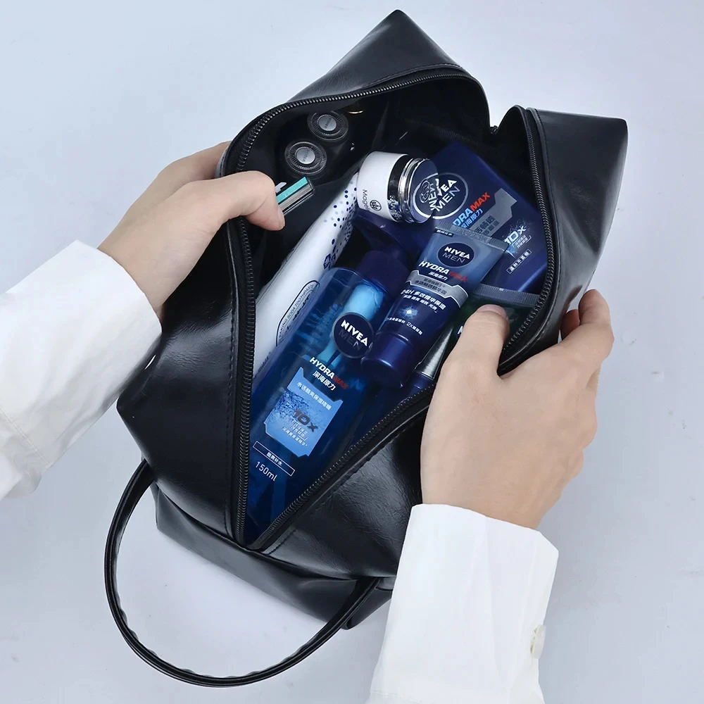 Traveling Washing Bags Can Handle Multi -Function Large -Capacity Makeup Bag Storage Bag For Men Woman Leather Men Business 08