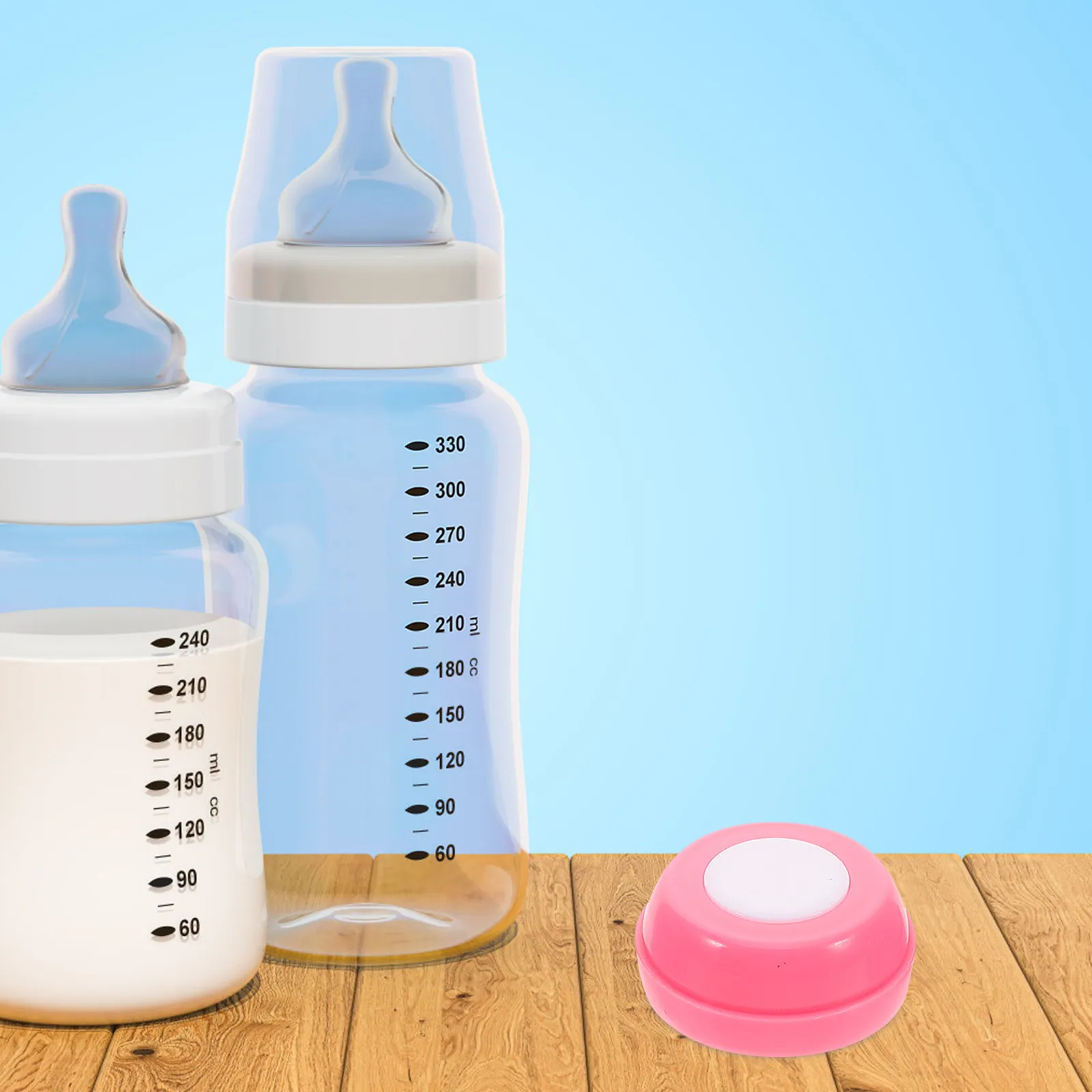 

6 шт. герметичных крышек с широким горлышком для бутылочек для хранения грудного молока, многоразовые розовые крышки для детских бутылочек, крышки для хранения грудного молока