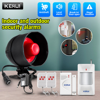 KERUI Security Home Wireless Alarm System Siren Standalone Garage Burglar Alarm Horn Alert with PIR Motion Sensor Detector
