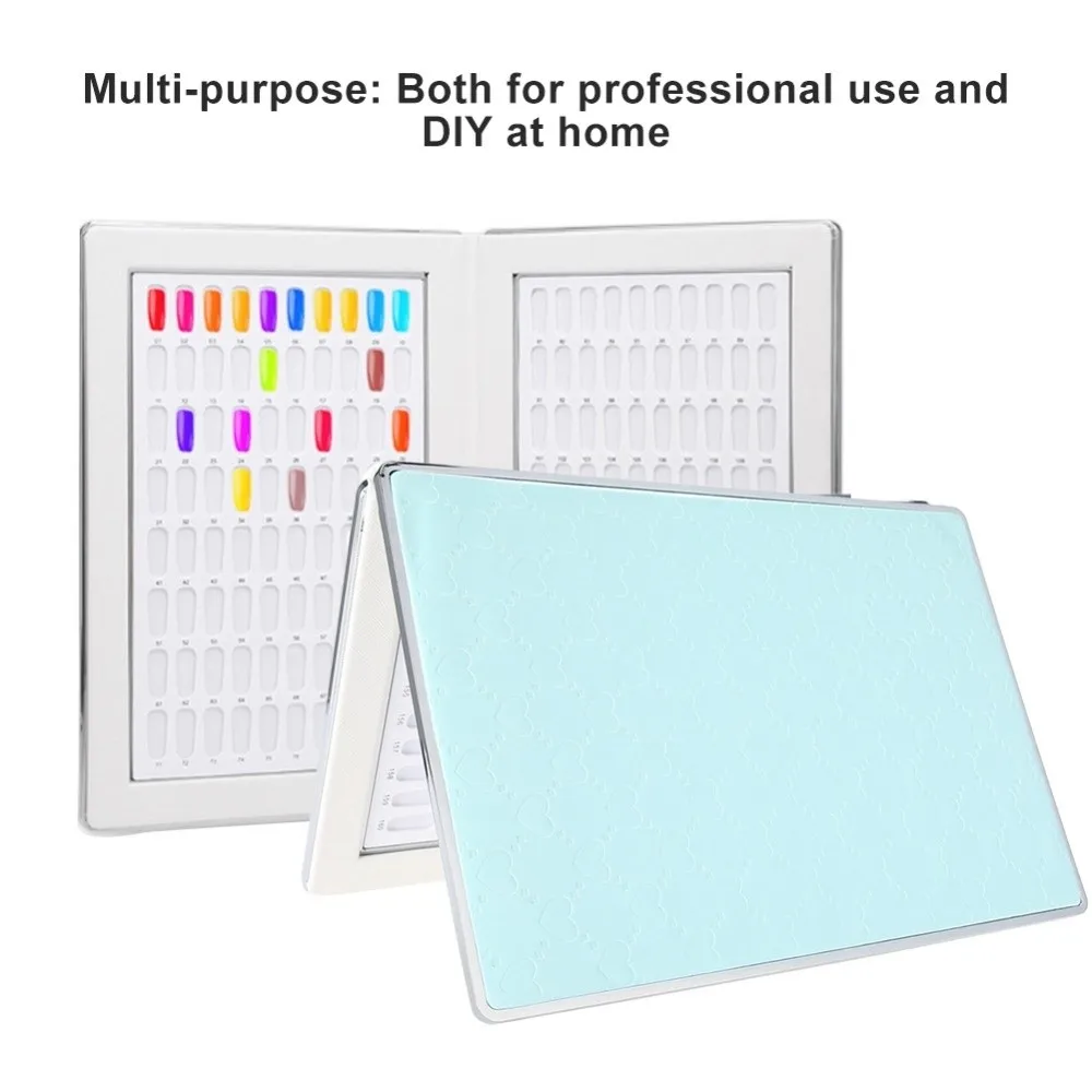 Professional Foldable Nail Color Display Chart Easy Carry Book Nail Polish Display Book Nail Art Showing Shelf For Salon Use