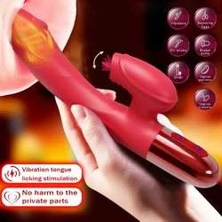 Vibrator For Women G Spot Vaginal Stimulator With Licking & Vibrating Heating Realistic Vibrator Dildo Adult Sex Toys for Women