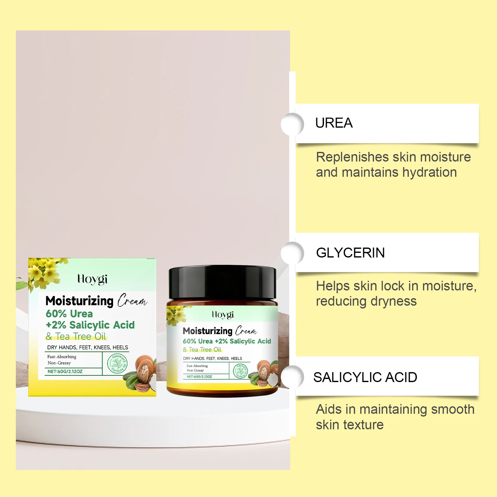 يوريا مرطب اليد والقدم ترطيب اليدين والقدمين ترطيب البشرة منعش سهل الامتصاص المضادة للتكسير المضادة للتقشير العناية بالبشرة #2