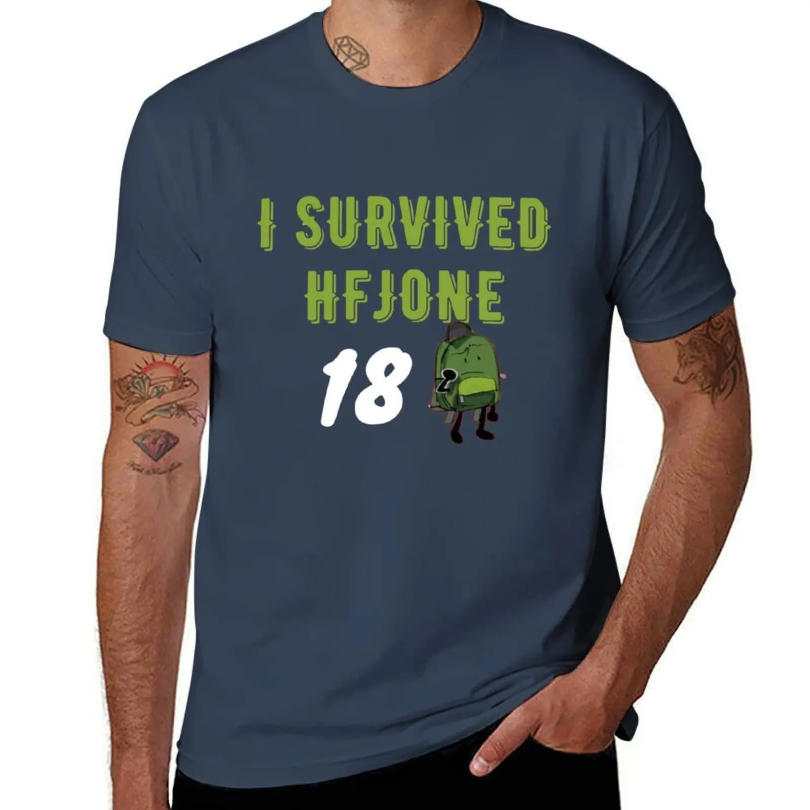 

I survived hfjONE T-Shirt t shirt for man 100 percent cotton funny t shirts dark humor T-Shirt