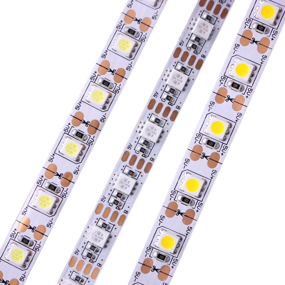 5m DC5V 12V 24V SMD 5050 LED Strip Light TV Backlight IP20 Not waterproof Cool Warm White 4000K RGB Tape Ribbon for Decoration