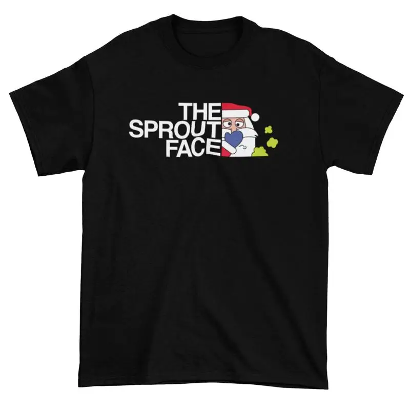 

Забавная мужская рождественская футболка Santa Claus Sprout Face