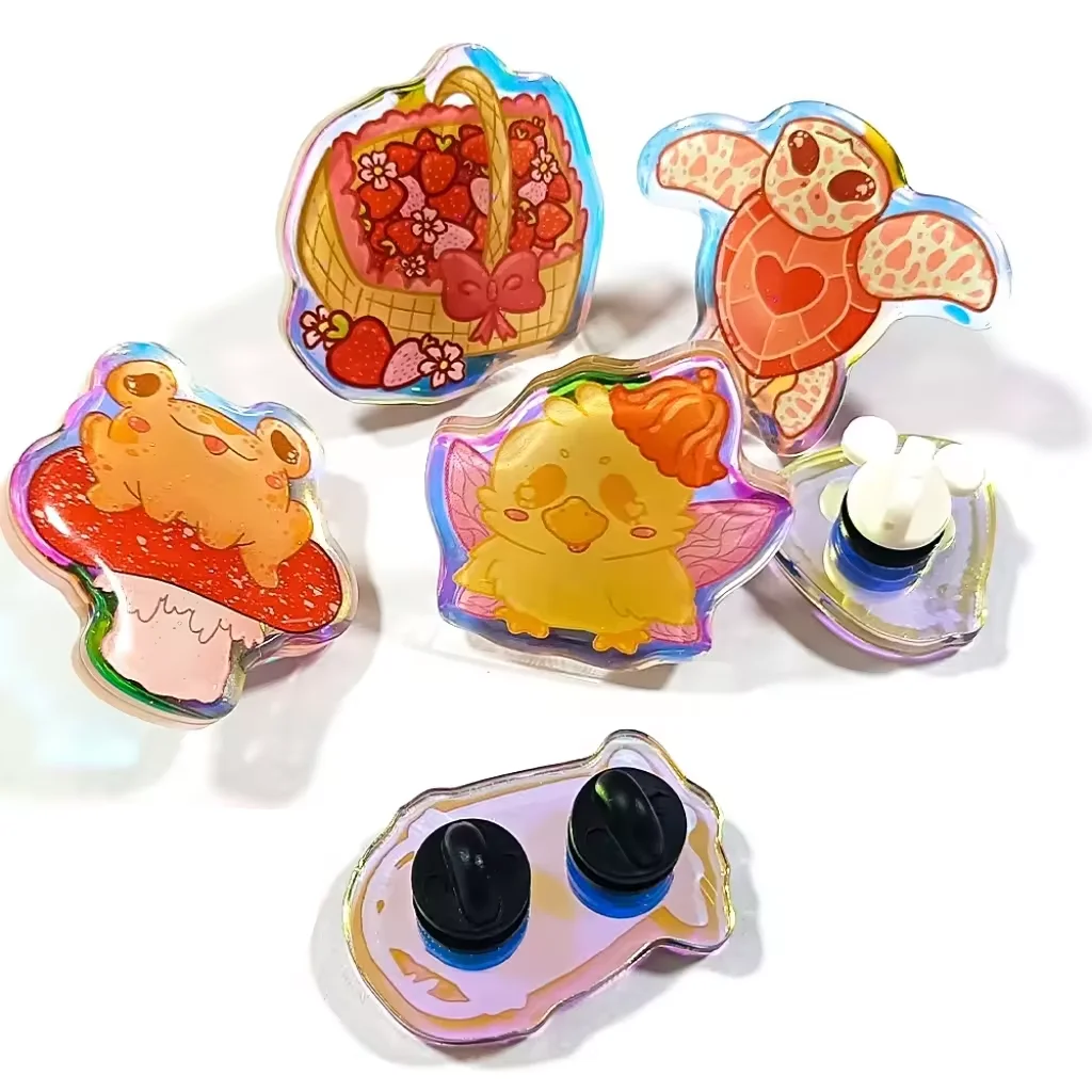 Custom Acrylic Brooches Popular Fashion Clothing Bags Accessories kidsDlY Personalized Design Gifts Pins