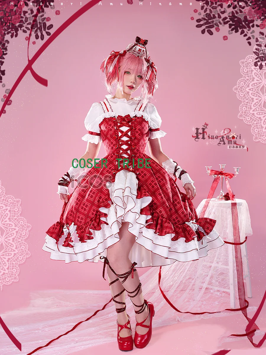 Shugo Chara Hinamori Amu Red And White Dress Cosplay Costume Cos Game Anime Party Uniform Hallowen Play Role Clothes Clothing