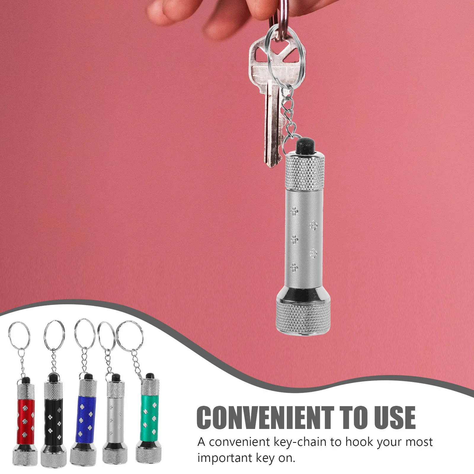 

20Pcs Mini Portable LED Flashlight Keychain Torch Durable Aluminum Alloy Powerful for Emergency Gift Use Torch Keychain