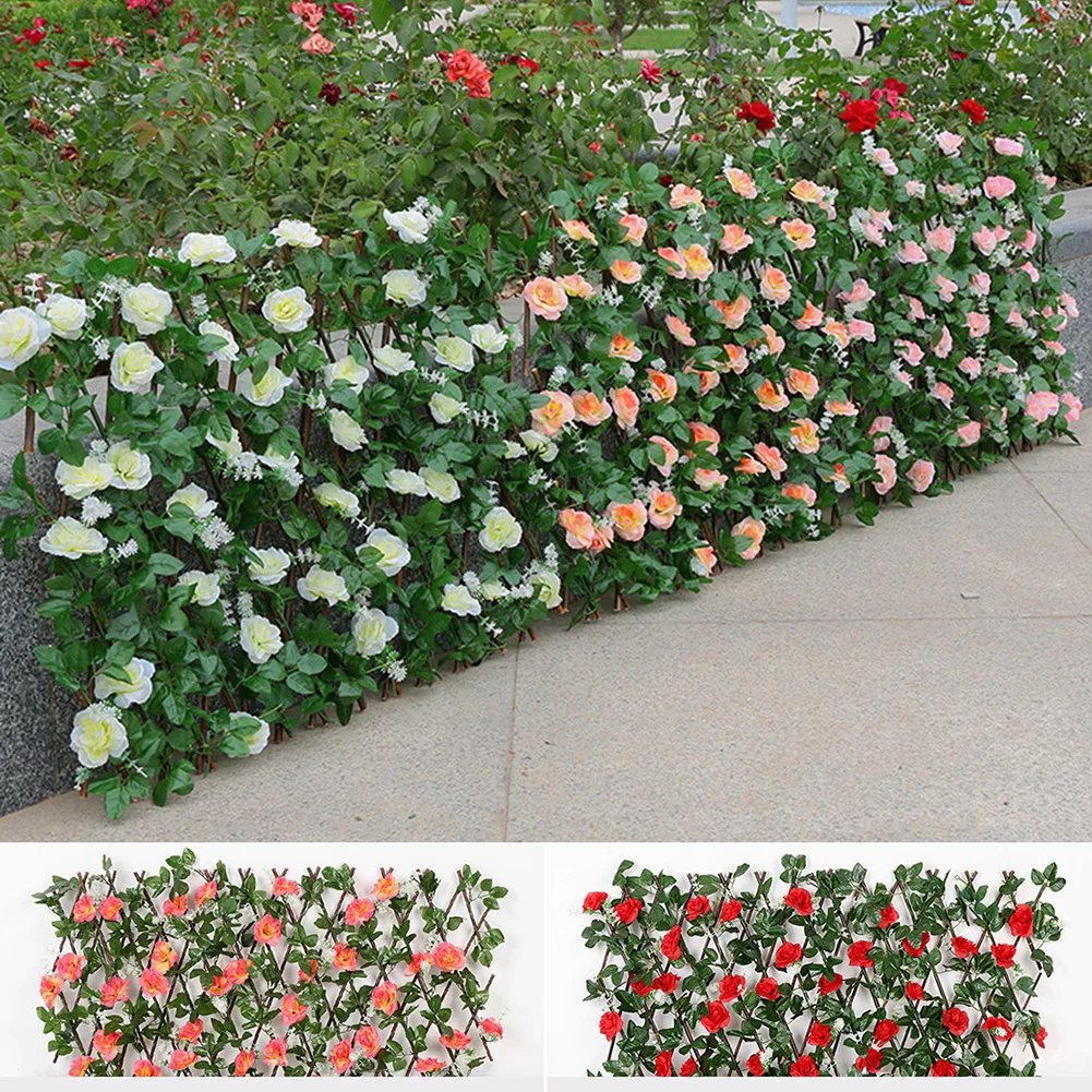 

Garden Decoration Telescopic Barrier Sturdy Wood Construction Flexible Arrangement Lightweight And Portable Outdoor Decor