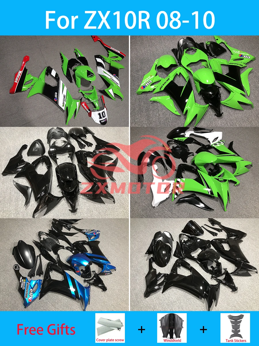 ZX10R 08 09 10 Fairing Set for Kawasaki ZX 10R 2009 2008 2010 ZXMT Cowling Injection Bodywork Kit Motorcycle Fairings