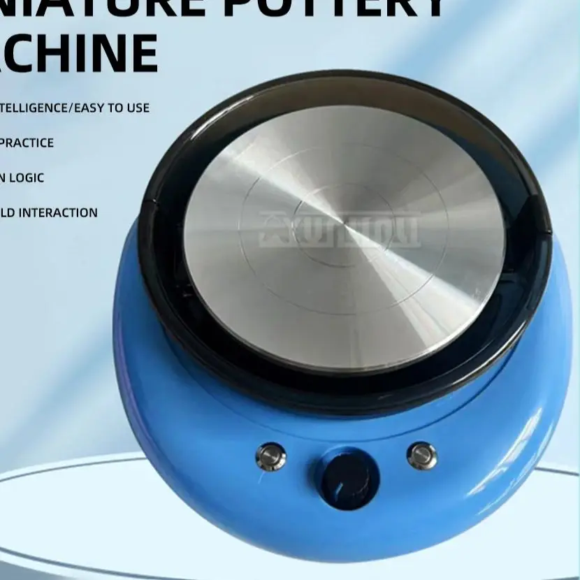 Mini Pottery Machine for Kids Simple round Macaron Home Drawing Device Children's Creative Craft Tool
