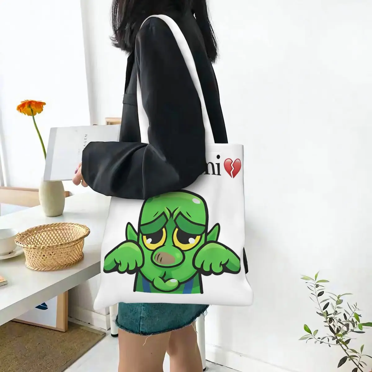 Mimimi Clashed Royales Shopper Bag حقائب اليد الجمالية القماش العمل حمل حقيبة المرأة طباعة أكياس التسوق #6