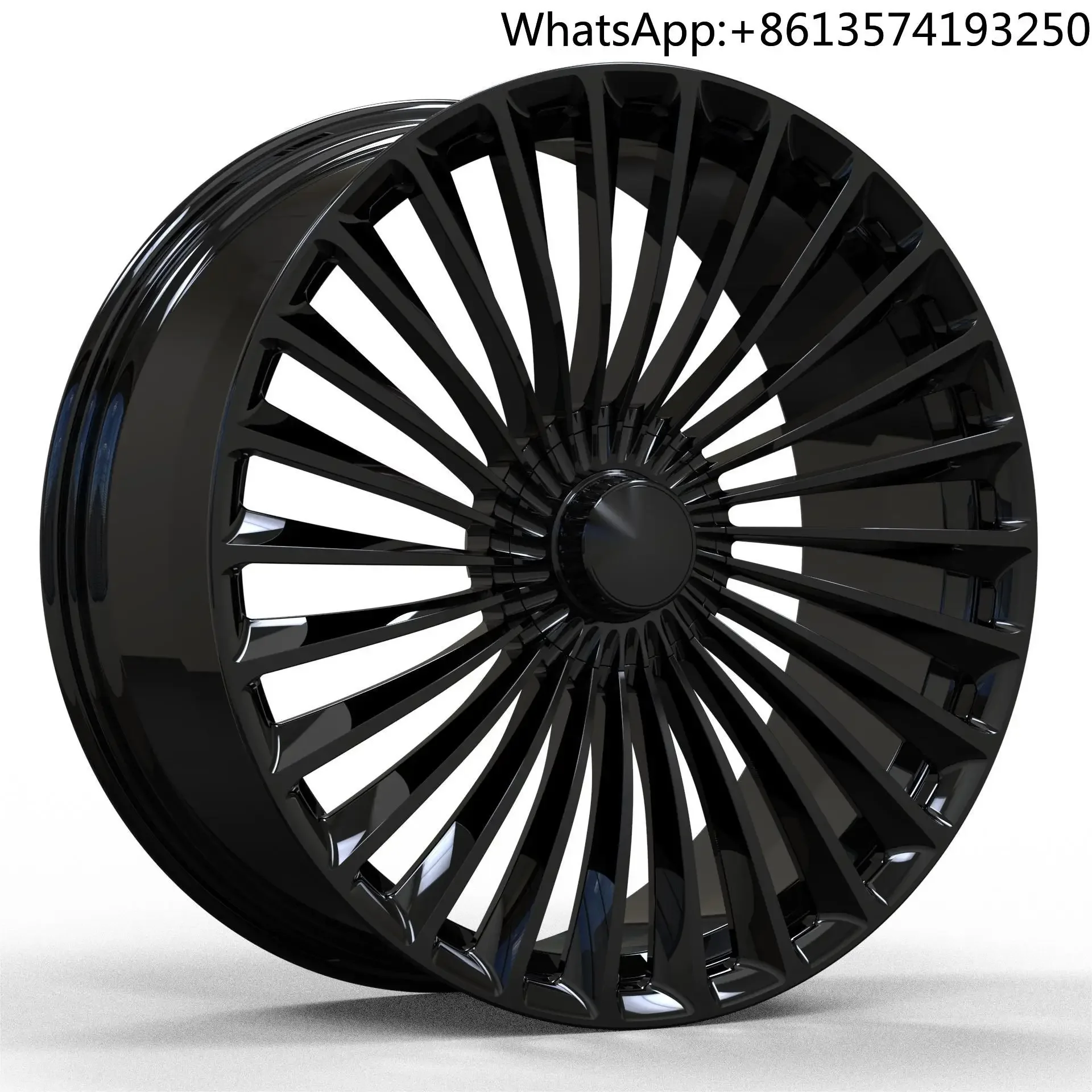 

For Custom 19 Inch Forged Aluminum Alloy Wheels 5x114.3 Black Multi Spoke Design with 5x120 PCD Rims
