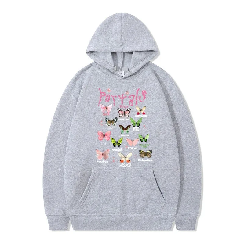 Autumn and Winter New Style Loose Hip Hop Hoodie with Velvet Little Witch Street Hoodie Letter Printed Men's and Women's Casual