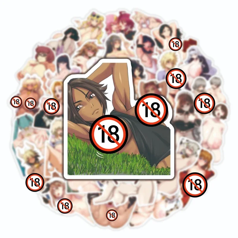 50pcs Exclusive Anime Sexy Waifu Adult Collection Waterproof Stickers (18+)