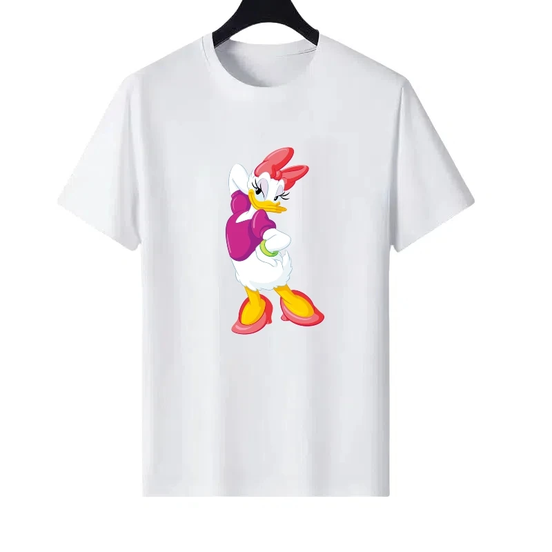 

Disney Donald Duck Pattern Woman Fashion Round Neck Parent-child Clothing Tops Ladies Cheap Short Sleeves T-Shirt Sweatshirts