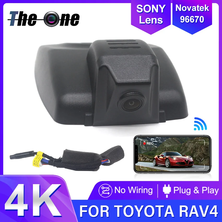 

New Plug and play Car DVR Video Recorder Dash Cam Camera For Toyota RAV4 Deluxe 2019 2020 2021 4K UHD 2160P DashCam