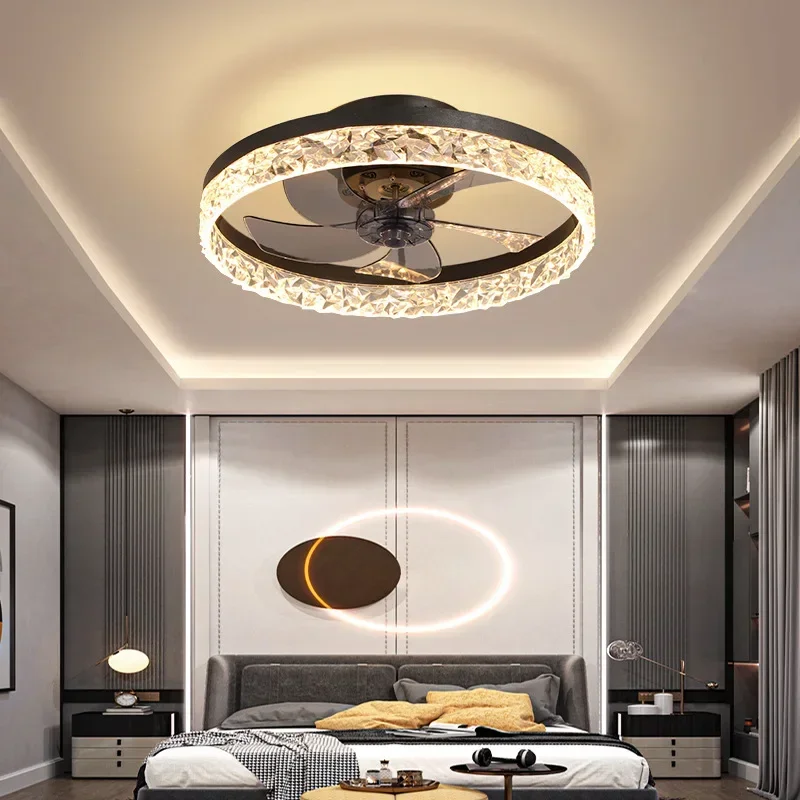 

Ceiling Fan With Light Silent RC Control Fan Chandelier LED Ceiling Fan Light For Bedroom Living Room Decor Ceiling Lamp