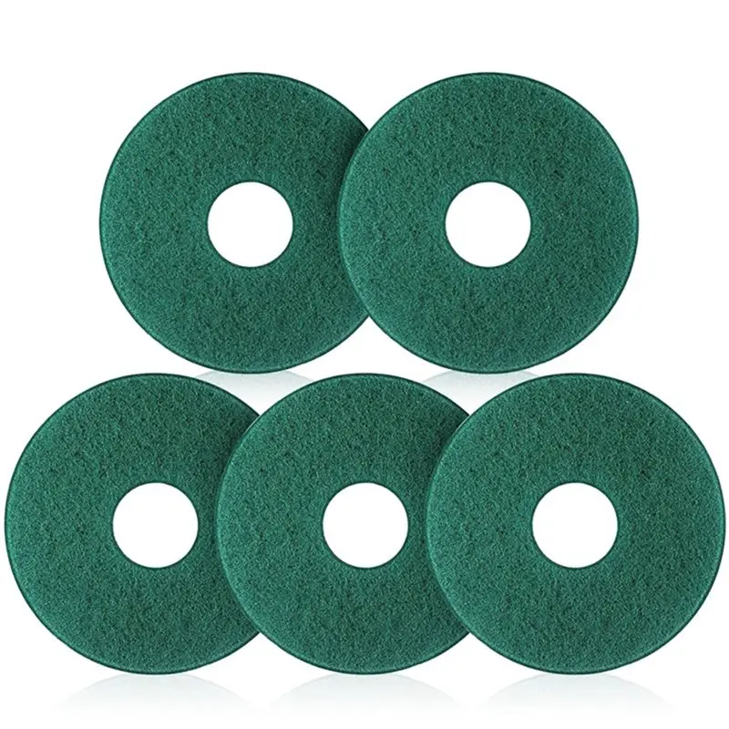 B08B-Light Stripping& Deep Cleaning 5 Pcs For Floor Maintenance Pads, 13" Non-Woven Scrub Scrubbers For Floor Scrubber Machine