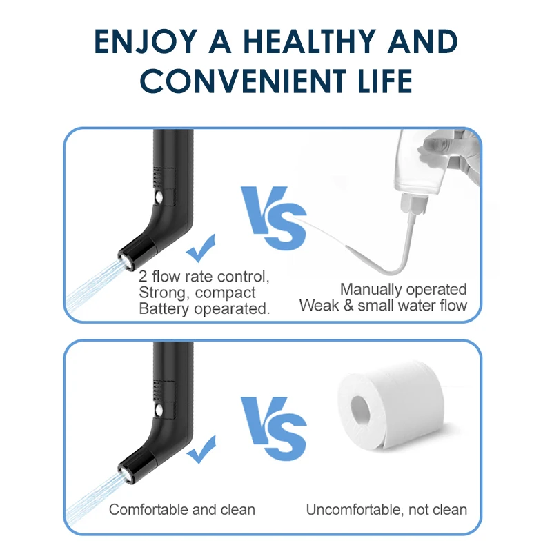 بيديت كهربائي محمول لتنظيف النظافة الشخصية ، شطاف قابل لإعادة الشحن ، السفر ، التخييم ، بيديت دش البخاخ ، 2.2 لتر