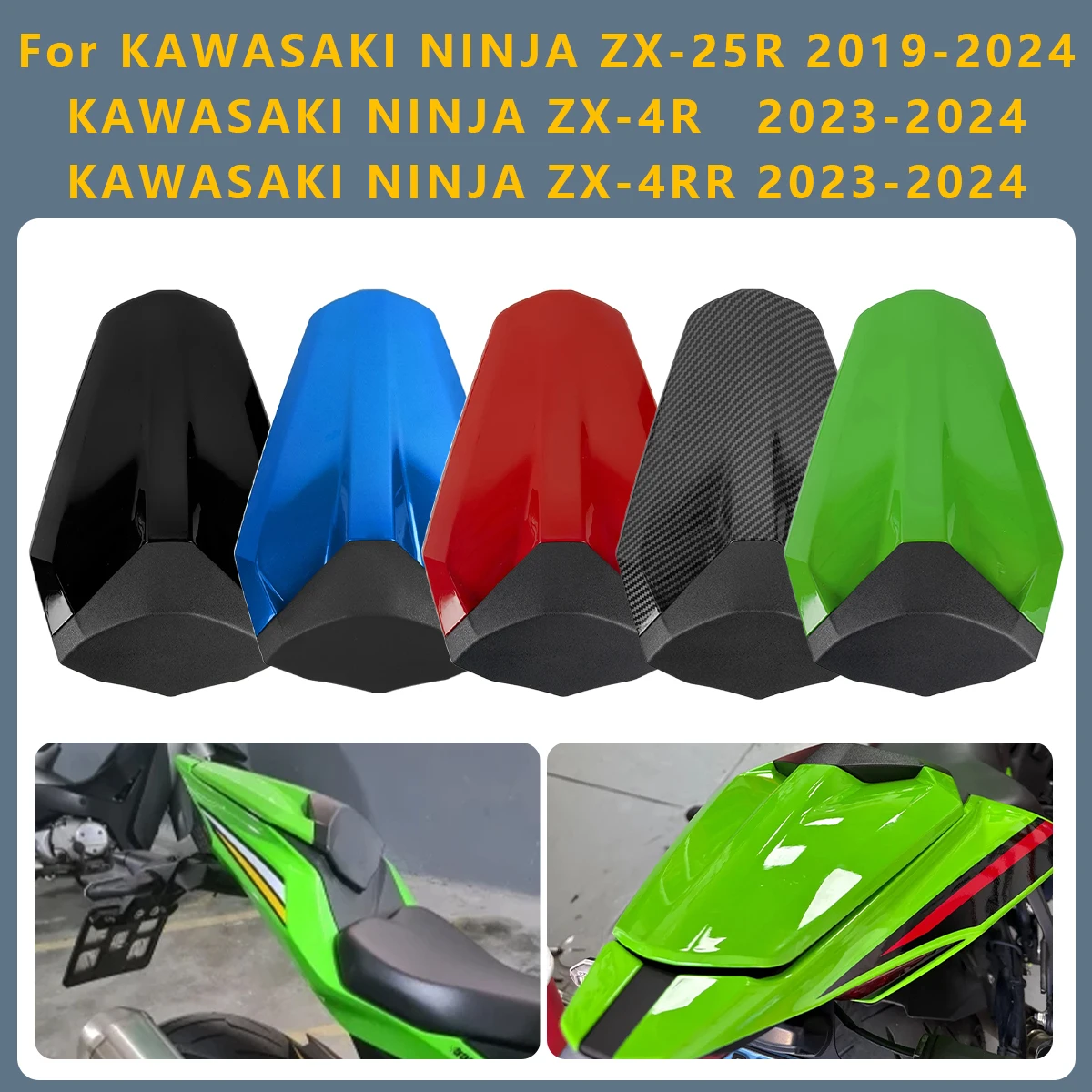 

Для Kawasaki Ninja ZX4R ZX4RR 2023-2024 ZX25R 2019-2024 модифицированный задний горб спортивная одиночная хвостовая крышка заднее сиденье ZX 4R 4RR ZX-25R
