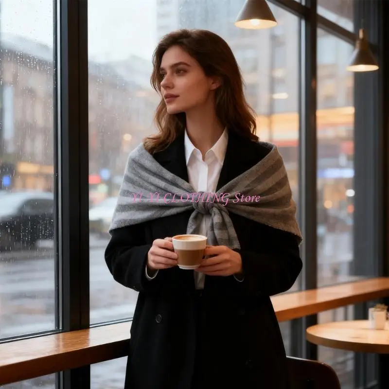 n5kf-豪華なスカーフ女性の冬のショール三角ラップソフト特大デザイン首の暖かさのギフト