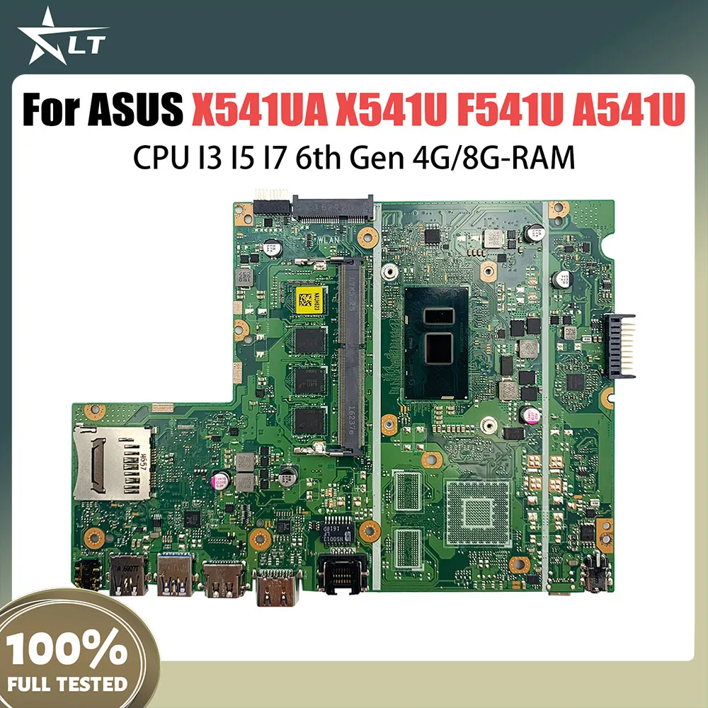 

X541UA Notebook Mainboard For ASUS X541UJ X541UAK X541U F541U A541U X541UV X541UVK Laptop Motherboard I3 I5 I7 CPU 4GB 8GB-RAM