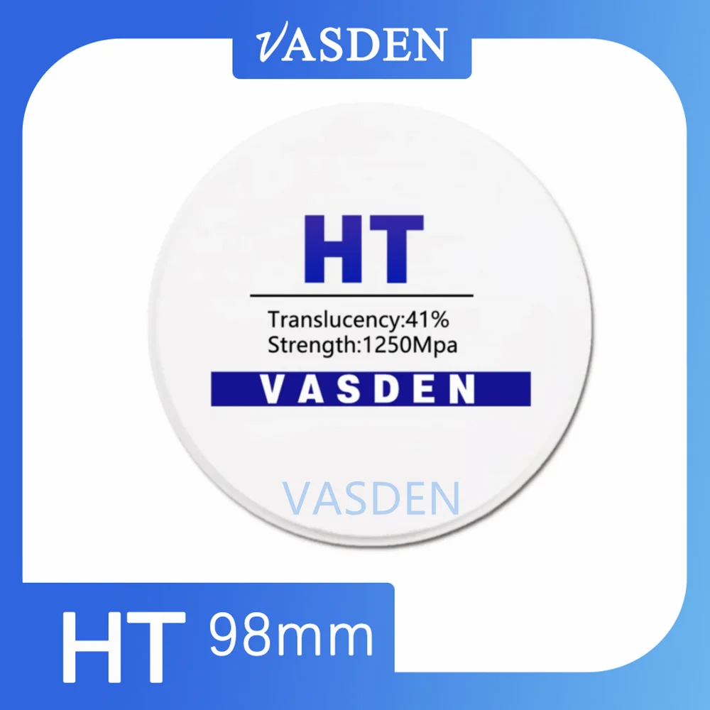 Imagem -05 - Bloco Transparente Alto da Zircônia Fresagem Material Dental Preshaded Disco do Zircônio Branco Cerâmico ht Htc 98 mm 16 Cores