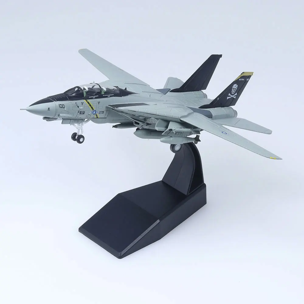 Modello pressofuso per aereo da combattimento Tomcat F-14 in scala 1/100 per regalo di base