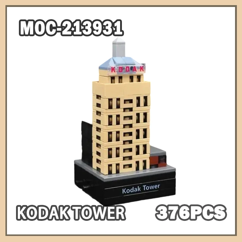 

MOC- 213931 Kodak Tower Строительные блоки Сборка городских зданий Офисные здания Новичок Праздник Изысканные подарки для взрослых 376 шт.