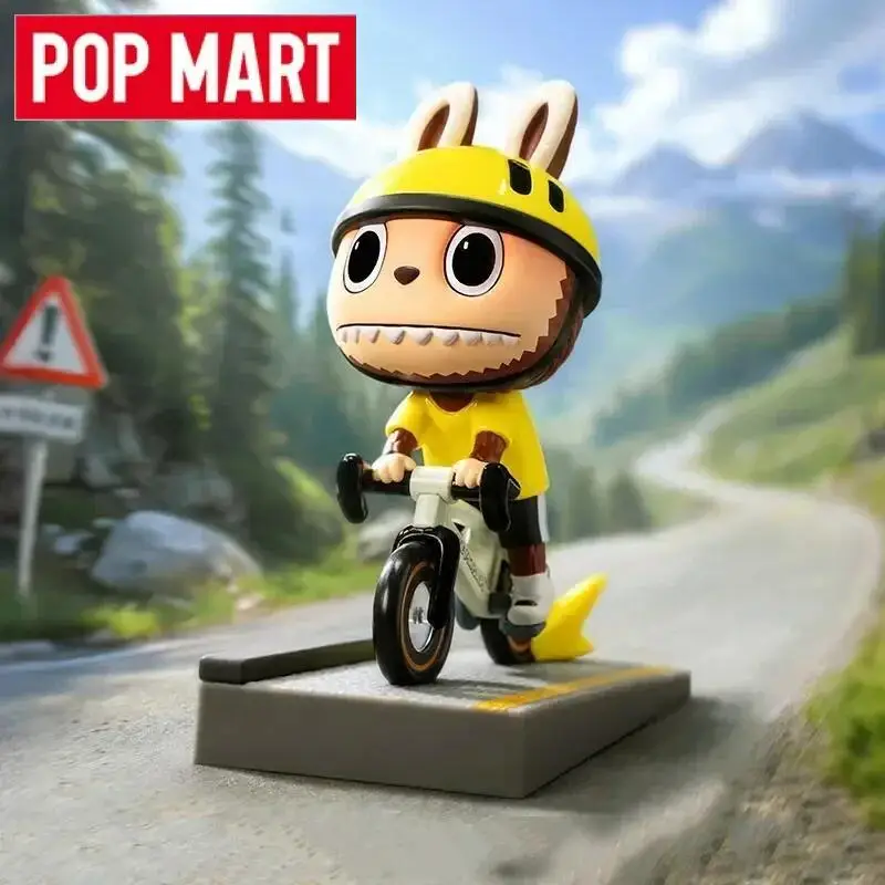 POP MART Labubu The Monsters Summer Cycling Series Blind Box Toys Ornaments Guess Bag Decorazione del desktop Modello Kawaii Regali per ragazze