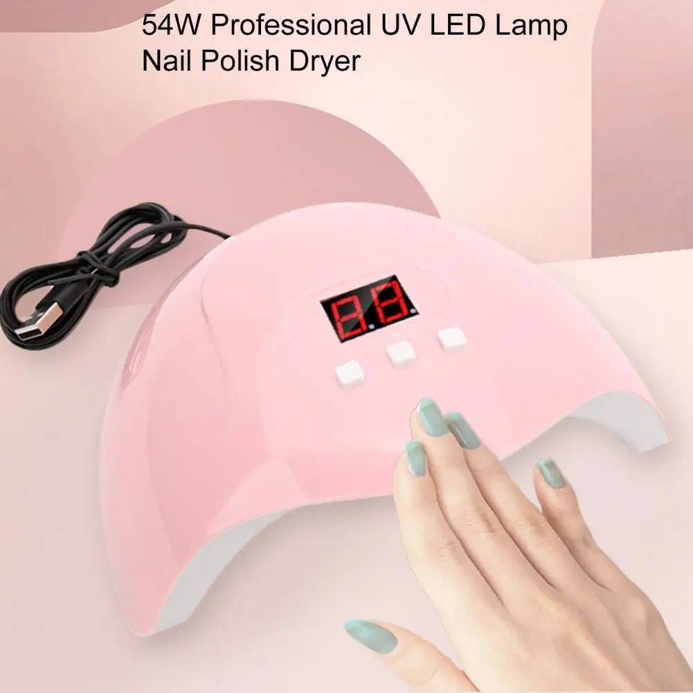 プロのマニキュアランプ,UV LEDネイルドライヤー,硬化ジェル,長持ち,プラグアンドプレイ,54W,素晴らしいマニキュアライト