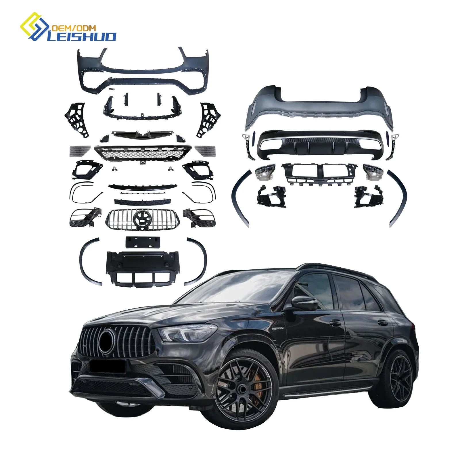 

Leishuo ABS + PP GLE AMG 63 Комплект кузова W167 для Mercedes Benz GLE Class W167 20 + обновленный корпус GLE63