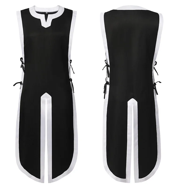 Mens Medieval Larp Warriors Knight Costume Cosplay Tunic Vest Gown Shirt Tops Sleeveless  Coat