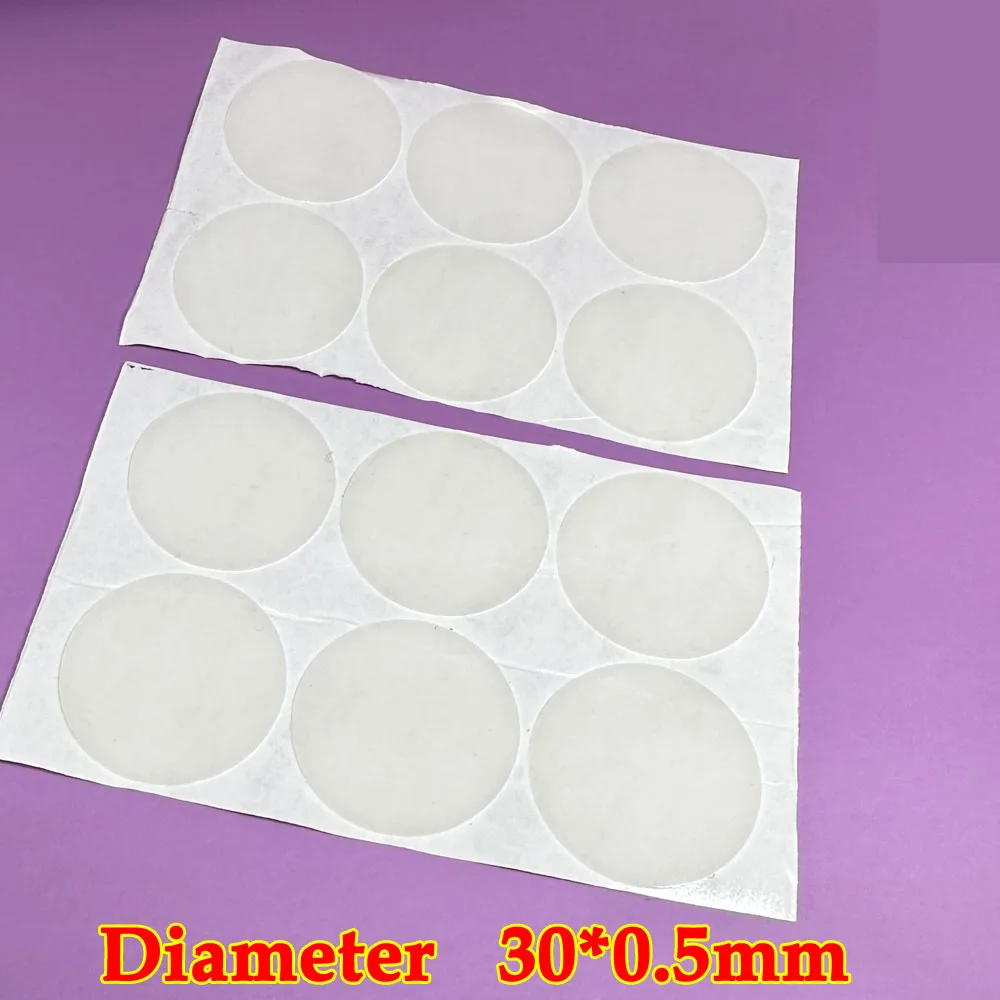 

30*0.5mm Round Self-Adhesive Silicone Rubber Foot Pad Furniture Cabinet Door Damping Buffer Anti-Collision Anti-Skid connector