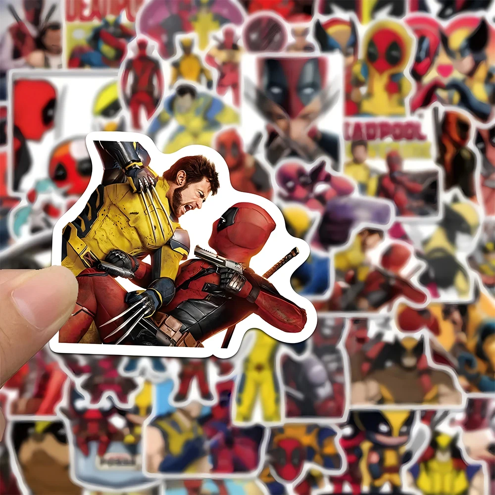 

10/30/50pcs Disney Marvel Deadpool Wolverine Stickers Cool Deadpool 3 Decals Skateboard Motorcycle Laptop Waterproof Sticker Toy