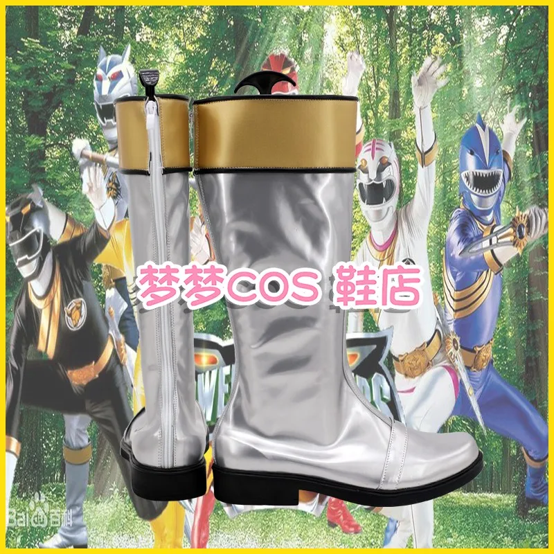 Hyakujuu sentai gaoranger prata cosplay sapatos botas super anime sentai halloween carnaval botas feitas sob encomenda