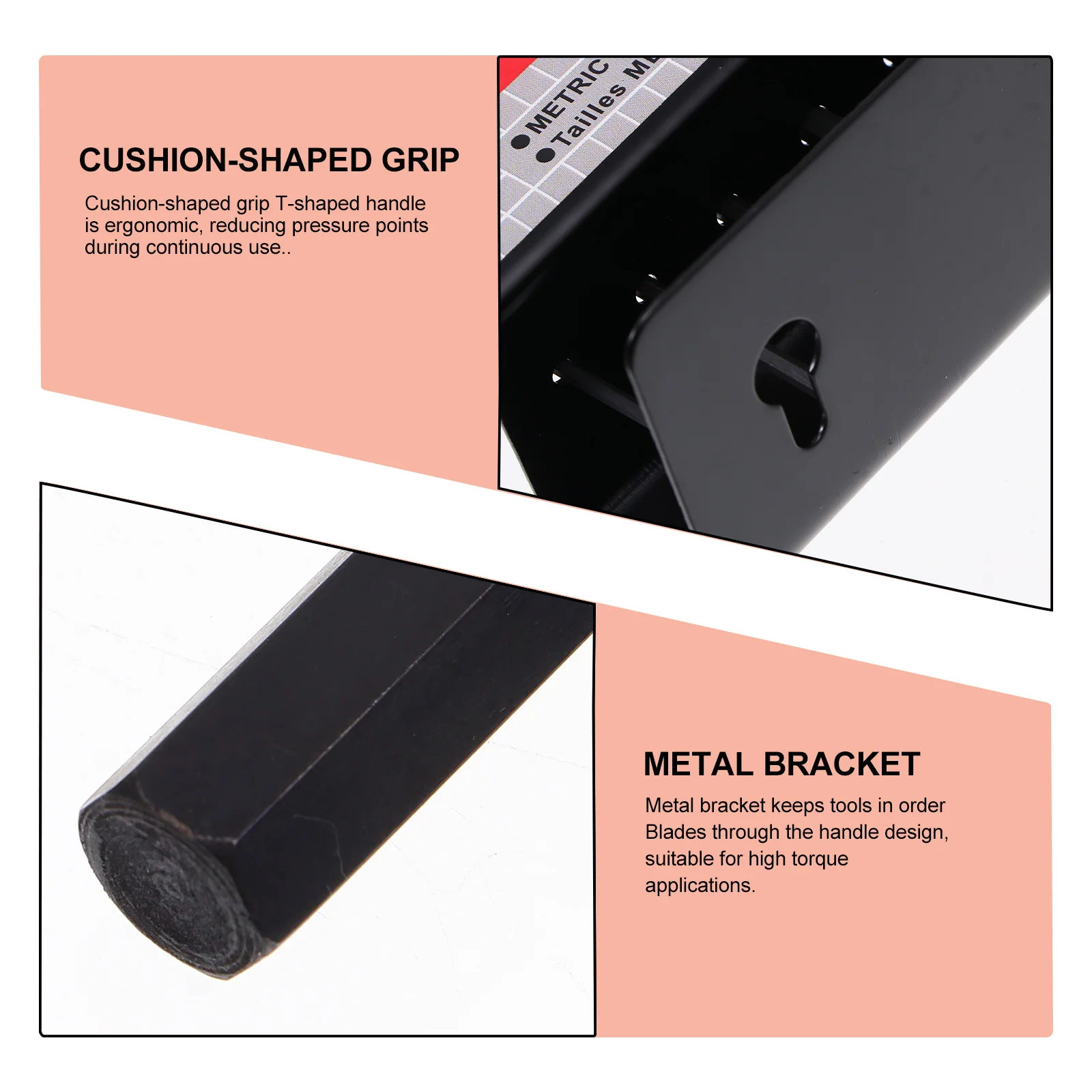 

1Set T-Type Hex Wrench Set T-Handle High Hardness Wear-Resistant Practical Spanners Repair Tools with Holder